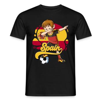 Espagne Football - T-shirt homme - noir - Devant - AI Model Male 178 light (178cm)