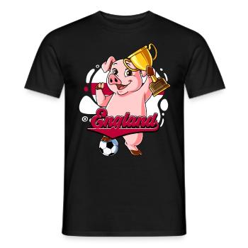 England Fußball - Männer T-Shirt - Schwarz - Vorne - AI Model Male 178 light (178cm)