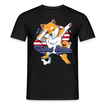 Usa Fußball - Männer T-Shirt - Schwarz - Vorne - AI Model Male 178 light (178cm)