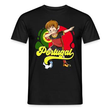 Portugal Football - T-shirt homme - noir - Devant - AI Model Male 178 light (178cm)