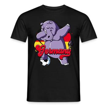 Deutschland Fußball - Männer T-Shirt - Schwarz - Vorne - AI Model Male 178 light (178cm)