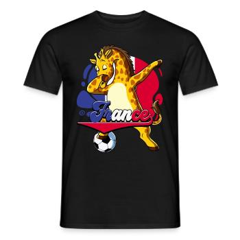 Frankreich Fußball - Männer T-Shirt - Schwarz - Vorne - AI Model Male 178 light (178cm)