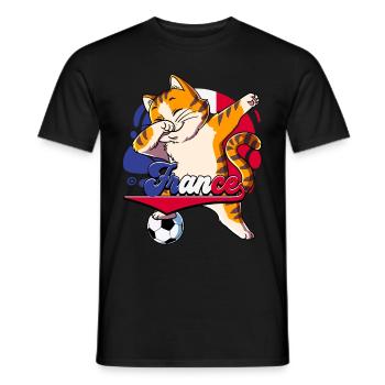 Frankreich Fußball - Männer T-Shirt - Schwarz - Vorne - AI Model Male 178 light (178cm)
