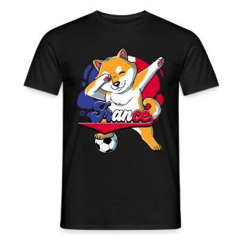 Frankreich Fußball - Männer T-Shirt - Schwarz - Vorne - AI Model Male 178 light (178cm)