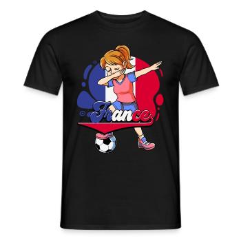 Frankreich Fußball - Männer T-Shirt - Schwarz - Vorne - AI Model Male 178 light (178cm)