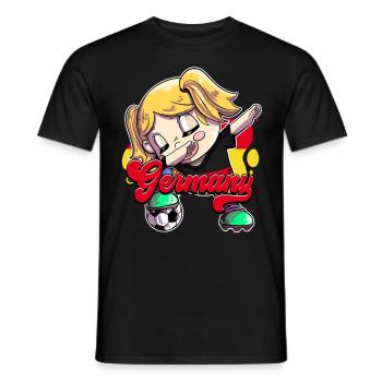 Allemagne Football - T-shirt homme - noir - Devant - AI Model Male 178 light (178cm)