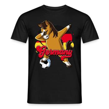 Deutschland Fußball - Männer T-Shirt - Schwarz - Vorne - AI Model Male 178 light (178cm)