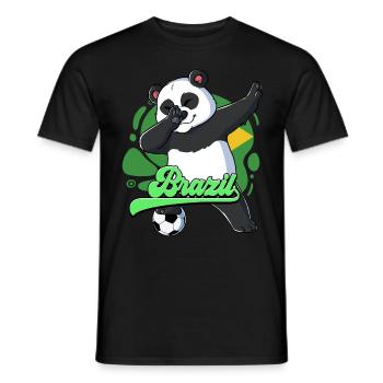 Brazil Football - Men's T-Shirt - black - Front - AI Model Male 178 light (178cm)