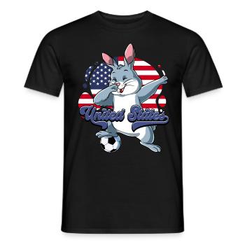 Usa Fußball - Männer T-Shirt - Schwarz - Vorne - AI Model Male 178 light (178cm)