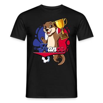 Frankreich Fußball - Männer T-Shirt - Schwarz - Vorne - AI Model Male 178 light (178cm)