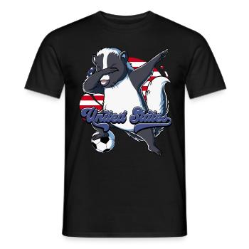 Usa Fußball - Männer T-Shirt - Schwarz - Vorne - AI Model Male 178 light (178cm)