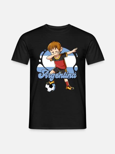 Argentinien Fußball - Männer T-Shirt - Schwarz