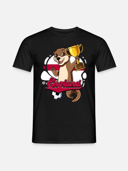England Fußball - Männer T-Shirt - Schwarz