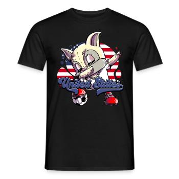 Usa Fußball - Männer T-Shirt - Schwarz - Vorne - AI Model Male 178 light (178cm)