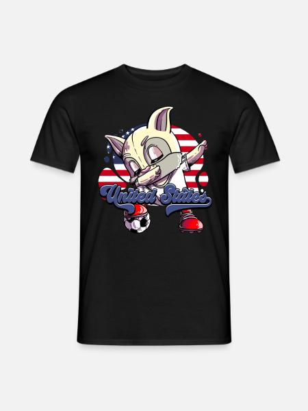 Usa Fußball - Männer T-Shirt - Schwarz