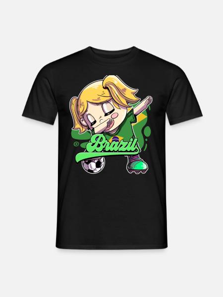 Brasilien Fußball - Männer T-Shirt - Schwarz