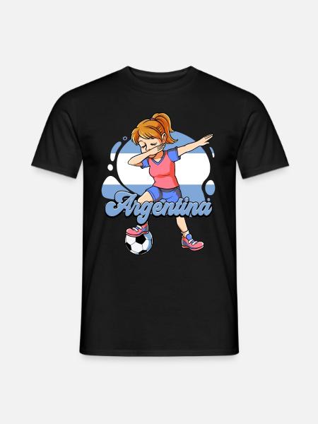 Argentinien Fußball - Männer T-Shirt - Schwarz