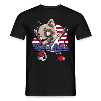 Usa Fußball - Männer T-Shirt - Schwarz - Vorne - AI Model Male 178 light (178cm)