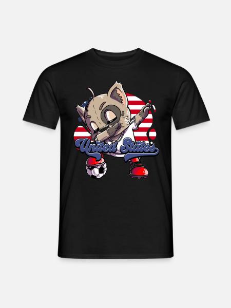 Usa Fußball - Männer T-Shirt - Schwarz