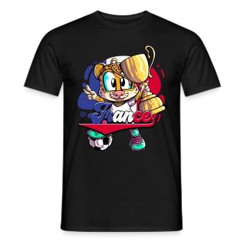 Frankreich Fußball - Männer T-Shirt - Schwarz - Vorne - AI Model Male 178 light (178cm)