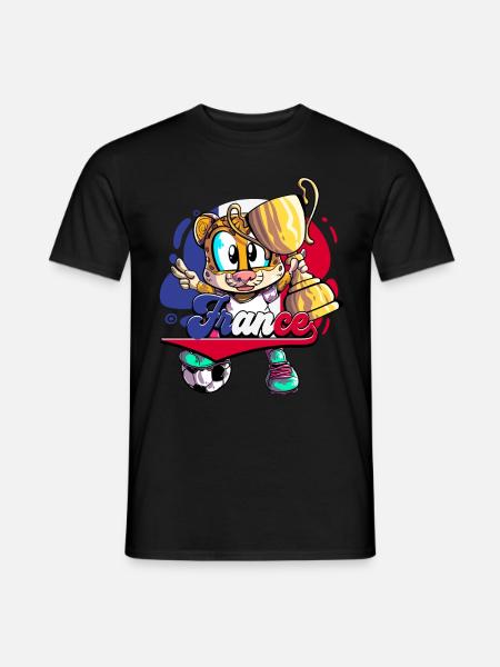 Frankreich Fußball - Männer T-Shirt - Schwarz