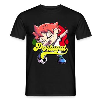 Portugal Football - T-shirt homme - noir - Devant - AI Model Male 178 light (178cm)