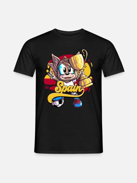 Spanien Fußball - Männer T-Shirt - Schwarz