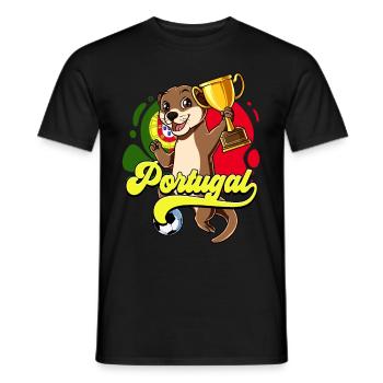 Portugal Football - T-shirt homme - noir - Devant - AI Model Male 178 light (178cm)