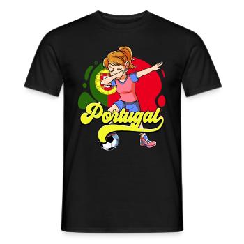 Portugal Football - T-shirt homme - noir - Devant - AI Model Male 178 light (178cm)