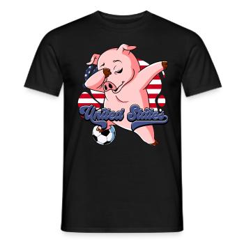 Usa Fußball - Männer T-Shirt - Schwarz - Vorne - AI Model Male 178 light (178cm)