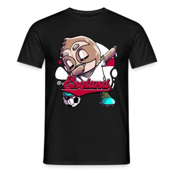 England Fußball - Männer T-Shirt - Schwarz - Vorne - AI Model Male 178 light (178cm)