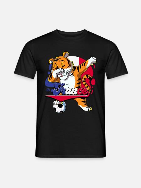 Frankreich Fußball - Männer T-Shirt - Schwarz