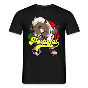Portugal Fußball - Männer T-Shirt - Schwarz - Vorne - AI Model Male 178 light (178cm)