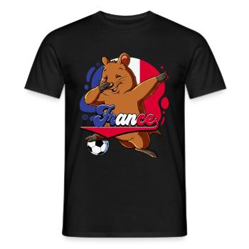 Frankreich Fußball - Männer T-Shirt - Schwarz - Vorne - AI Model Male 178 light (178cm)