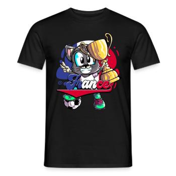 Frankreich Fußball - Männer T-Shirt - Schwarz - Vorne - AI Model Male 178 light (178cm)