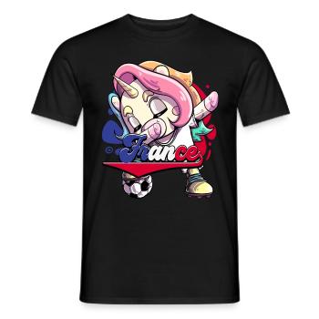 Frankreich Fußball - Männer T-Shirt - Schwarz - Vorne - AI Model Male 178 light (178cm)