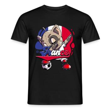 Frankreich Fußball - Männer T-Shirt - Schwarz - Vorne - AI Model Male 178 light (178cm)