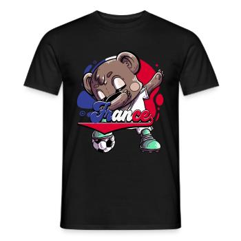Frankreich Fußball - Männer T-Shirt - Schwarz - Vorne - AI Model Male 178 light (178cm)