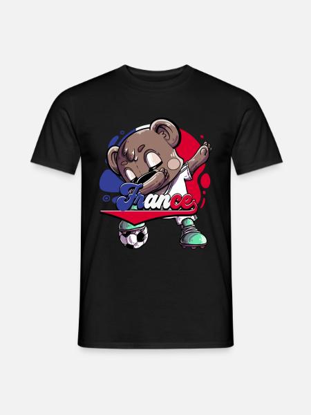 Frankreich Fußball - Männer T-Shirt - Schwarz