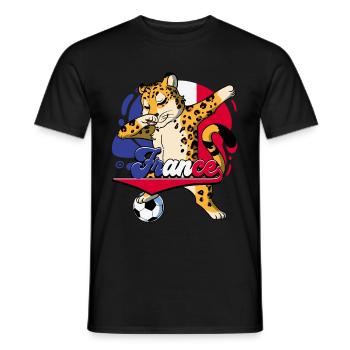 France Football - T-shirt homme - noir - Devant - AI Model Male 178 light (178cm)