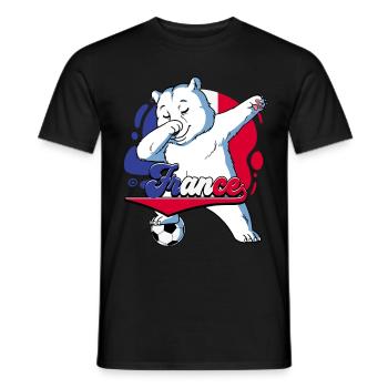 Frankreich Fußball - Männer T-Shirt - Schwarz - Vorne - AI Model Male 178 light (178cm)