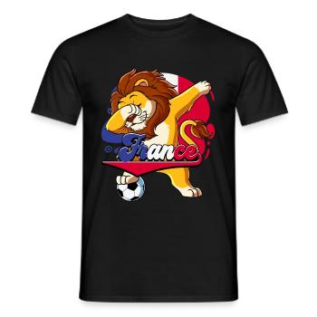 Frankreich Fußball - Männer T-Shirt - Schwarz - Vorne - AI Model Male 178 light (178cm)