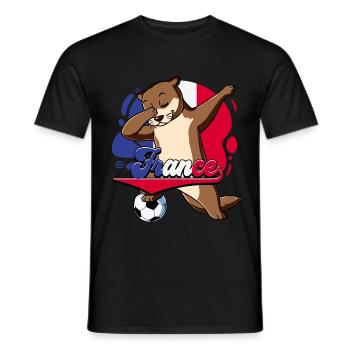 Frankreich Fußball - Männer T-Shirt - Schwarz - Vorne - AI Model Male 178 light (178cm)