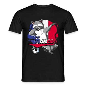 Frankreich Fußball - Männer T-Shirt - Schwarz - Vorne - AI Model Male 178 light (178cm)
