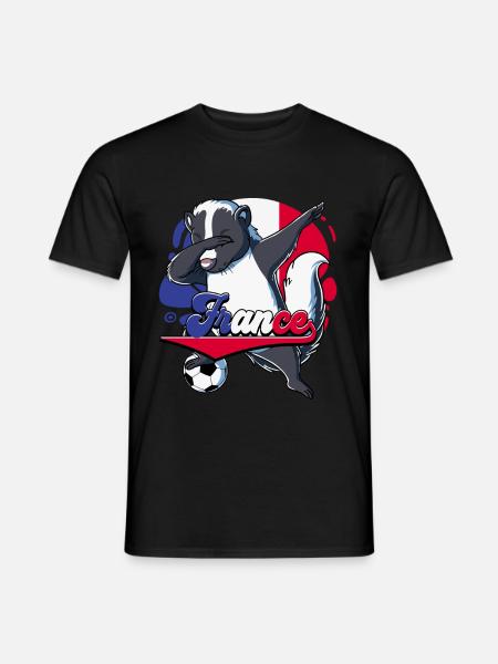 Frankreich Fußball - Männer T-Shirt - Schwarz