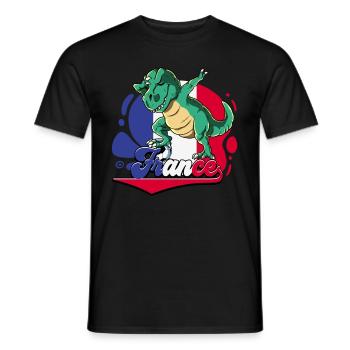 Frankreich Fußball - Männer T-Shirt - Schwarz - Vorne - AI Model Male 178 light (178cm)