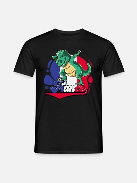 Frankreich Fußball - Männer T-Shirt - Schwarz