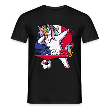 Frankreich Fußball - Männer T-Shirt - Schwarz - Vorne - AI Model Male 178 light (178cm)