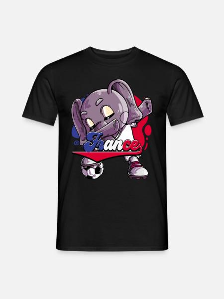 Frankreich Fußball - Männer T-Shirt - Schwarz