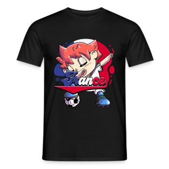 Frankreich Fußball - Männer T-Shirt - Schwarz - Vorne - AI Model Male 178 light (178cm)